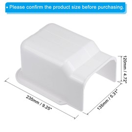 PATIKIL 5" PVC Decorative Line Cover, Wall Entry Cap Tubing Parts Accessories for Air Conditioner Central AC Heat Pump, White