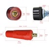 RIVERWELD TIG Welding Cable Panel Connector Socket Set Quick Fitting