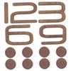 Cabilock Black Walnut Wall Clock Roman Numerals Number Stickers Vintage