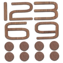 Cabilock Black Walnut Wall Clock Roman Numerals Number Stickers Vintage Wall Clock Frameless Wall Clock DIY Clock Numbers Dial Wood