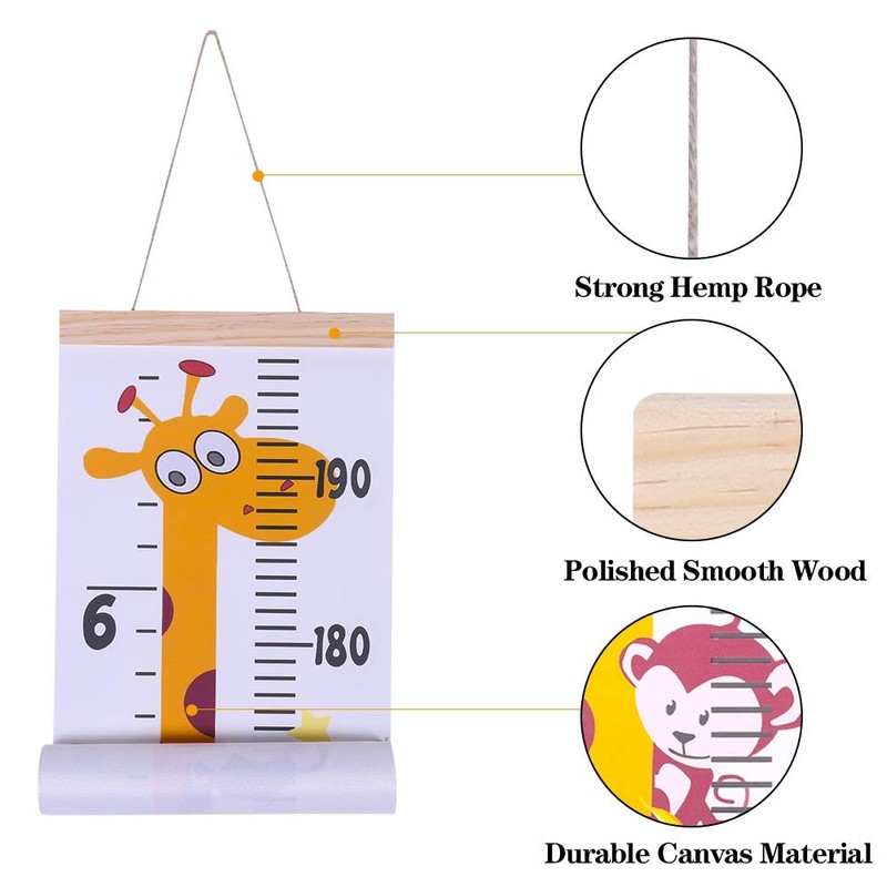 Taicanon Baby Height Growth Chart, Cute animal Pattern Growth Chart