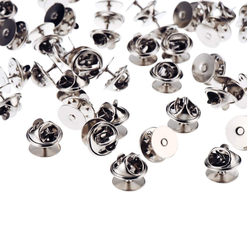 Canomo 50 Pairs Butterfly Clutch Tie Tacks Brass Pin Backs