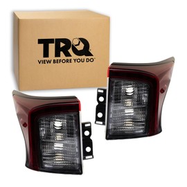 TRQ 2 Piece Driver & Passenger Side Outer Tail Light Assembly Set Compatible with 2019-2022 Toyota Prius TO2800204 TO2801204