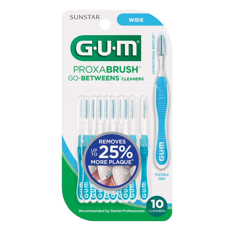 GUM Proxabrush Go-Betweens - Wide - Interdental Brushes - Soft