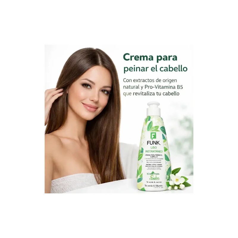 Crema De Peinar Funk Liso Instantaneo Con Provitaminas B5