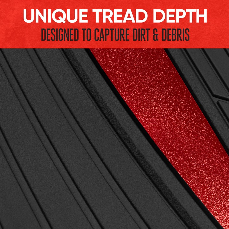 Motor Trend ChromeTech Car Floor Mats Full Set - Durable