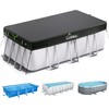 UIRWAY 12x18 FT Rectangular Pool Cover with Reflective Strips, Swimming