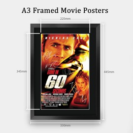 HWC Trading Gone In 60 Seconds A3 Gerahmte Signiert Gedruckt Autogramme Bild Druck-Fotoanzeige Geschenk Für Filmfans