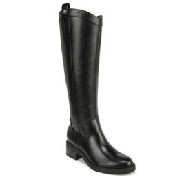 LifeStride Womens Bridgett Knee High Riding Boot Black Faux Leather Wide Calf 9 M