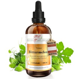 Bitter Melon Tincture 100 ml | Momordica Charantia Drops (1:4 Extract) | Top Premium Quality from Austria | Vegan Dietary Supplement without Additives | Momordica Charantia, Bitter Cucumber