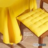 HOMESCAPES Yellow Table Cloth, Plain Cotton Tablecloth, Rectangular, Handcrafted &