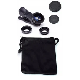 K-S-Trade Qualitativ & Innovativ Smartphone Kamera Linsen Set Für Realme 13 Pro 5G 3in1 Clip-On Kamera Adapter Macro Weitwinkel FishEye Fischauge