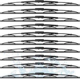 BBTO 10 Pack 22 Inch Wiper Blades Silicone Wipers Durable Windshield Wipers All Seasons Automotive Wiper Blades Replacement for Cars SUV Truck Front Windshield Universal U/J Hook Quality