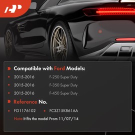 A-Premium Rear Outer Left Parking Assist Sensor Retainer Bezels Compatible with Ford Models - F-250/F-350/F-450 Super Duty, 2015 2016