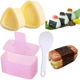 Musubi Onigiri Mould, 3 PCS Rice Ball Mould Mold, Maker Kit, Sushi Mould Rice Mold for Kids Bento Picnic Sushi DIY