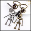 White Fang AZ293 Keyring, Keychain, Leather, Robot, Screw, Retro, Charm,