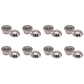 TUSK (8 Pack) Universal Chrome Flange/Tapered Locking Lug Nut 10mm x 1.25mm Thread Pitch w/14mm Head for Can-Am Outlander X MR 700 2023-2025