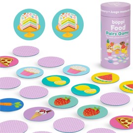 boppi Pairs Memory Game/Matching Game for Toddlers - Engaging Educational/Montessori Memory Matching Game for Kids Age 3 and Up - Food