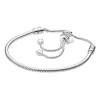 Pulsera Plata S925 Brazalete Ajustable Estrella Compatible Plata