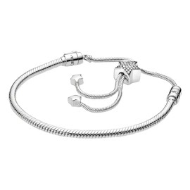 Pulsera Plata S925 Brazalete Ajustable Estrella Compatible Plata