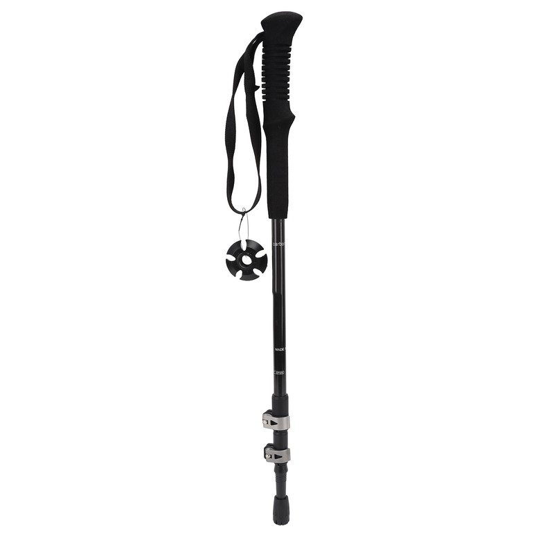 Hiking Stick 3 Section Carbon Fiber Rod EVA Foam Handle