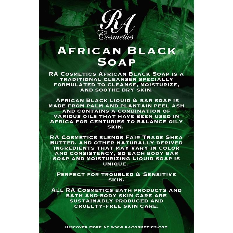 100% African Black Soap Bar w/ Mango