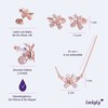 LuckyLy Set Joyería Mujer Mariposas, Baño de Oro Rosa 14k,