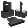 PATIKIL 2 Cup Drink Carrier with Handle, 10 Pack Kraft