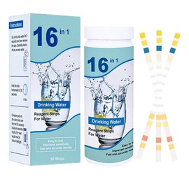 50 Stück PH Teststreifen 16-In-1 PH Wert Teststreifen, Poolwasser Teststreifen, Pool Tester Wassertester, Pool Teststreifen Wassertester, Teststreifen Pool Tester, Schneller und Genauer