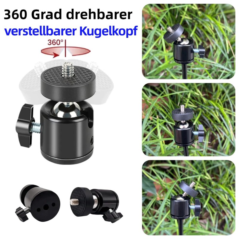 LEOSPABO Set of 3 Metal Wildlife Camera Mounts, 360° Swivelling