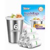 Teivio 6 Gallon 80 Counts Medium Garbage Bags Trash Bags,