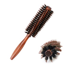 Round Brush for Blow-Drying, Styling Brush with Nylon Bristles, Hair Brush for Short to Medium Hair, Straightening, Curling, Adding Hair Volume and Shine (Small)