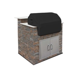 Covers & all Built-in Outdoor Grill Cover, Durable Heavy Duty 18 Oz Waterproof Cover Tuff Material with Air Pocket & Elastic for Snug Fit (36" W x 26" D x 24" H inches, Black)