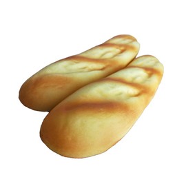 Lorigun 2 Pieces Artificial Fake Bread PU Material Baguettes Realistic Faux Food, Imitation French Bread for Decoration, Bread Model Kitchen Decor Food Photography Prop