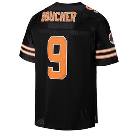 kioken Waterboy Jersey Bobby Boucher #9 Adam Sandler Mud Dogs Bourbon Bowl Football Jerseys (Black, L)