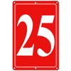 i-CowFun Premium Aluminum Number Signs 25, Metal 12" X 8"