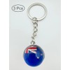 LLBFHH 3 Pcs Africa Countries Flag Glass Key Chain, Cool