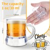 ZZYFGH Mini Beer Mugs, 1 Oz Clear Plastic Shot Glasses