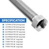 24Inch Flexible Stainless Steel Corrugated Water Heater Connector,Flexible Water Line,Hot
