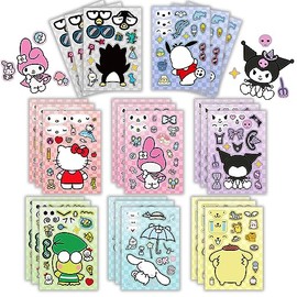 Make a Face Stickers 24PCS Make Your Own Cute Sticker for Teens Adults DIY Sticker Cartoon Themed Stickers for Party Favors Awards Asverbet DIY Arts and Crafts