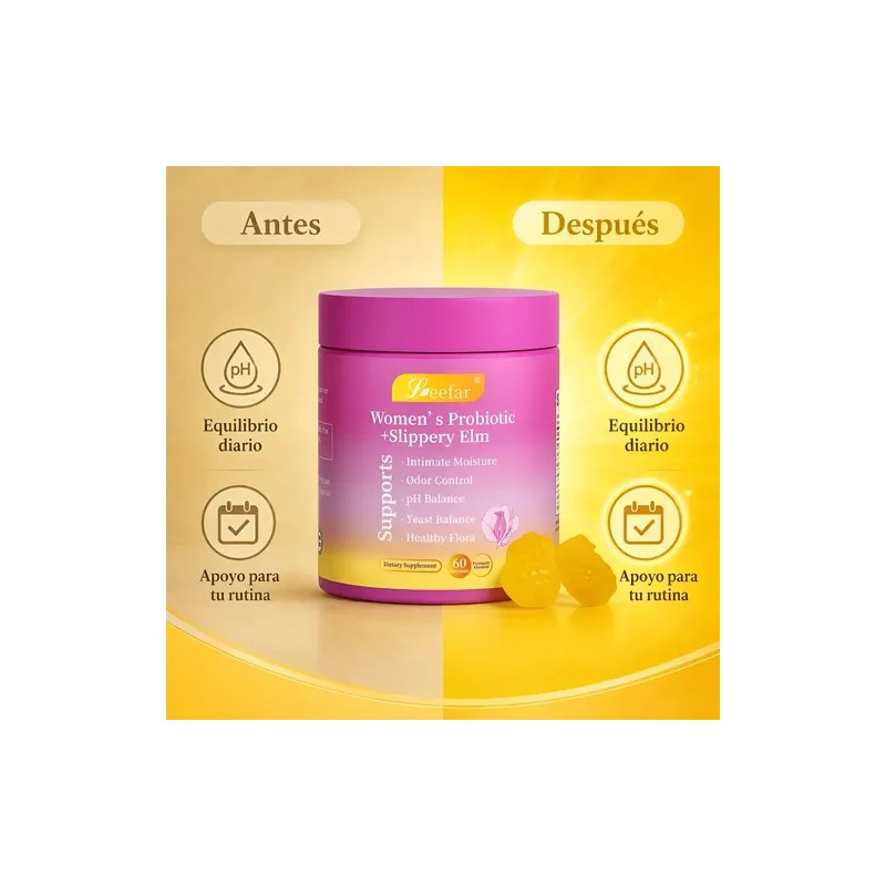 Probióticos Femeninos en Gomitas Sabor Piña Womens Probiotic Gummies with