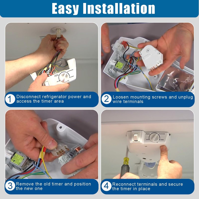 241705102 Refrigerator Defrost Timer Compatible with Frigidaire and Crosley