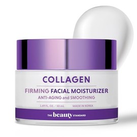 Hidratante facial diario de colágeno, hidratante, antienvejecimiento, reafirmante de la piel, probado por dermatólogos, belleza limpia, cuidado de la 