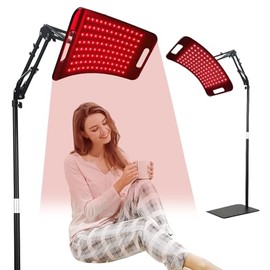 Red Light Therapy,Upgraded 2-in-1 Chips Red Light Therapy Lamp,660nm Red Light & 850nm Near Infrared Light Therapy Device with Red Light Therapy Belt and Stand Relieves Pain in All Parts of The Body