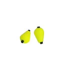 heyous 20PCS Fluorescent Yellow Teardrop Foam Fly Float 21x12mm Fishing Accessories Terminal Tackle Part