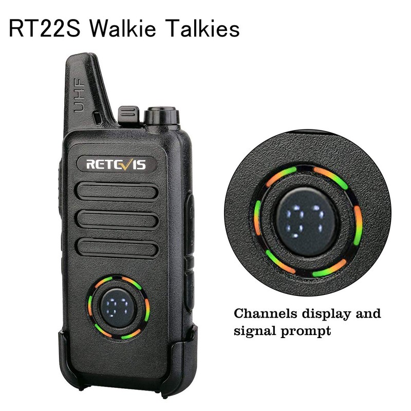Retevis RT22S Walkie Talkies Rechargeable VOX 22 Channel Alarm Channel