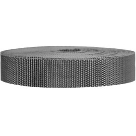 Strapworks Heavyweight Polypropylene Webbing - Heavy Duty Poly Strapping for Outdoor DIY Gear Repair, 1.5 Inch x 50 Yards, Charcoal