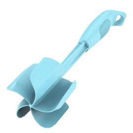 Ourokhome Meat Chopper and Potato Masher, Heat Resistant Nylon Ground Beef Smasher for Hamburger, 5 Curved Blades Nonstick Safe Mixer & Stirrer, Practical Kitchen Gadgets, Mint