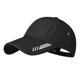 CLAPE Breathable Sports Cap Quick-Drying Mesh Baseball Cap Lightweight Running Cap Anti-UV Peaked Cap Adjustable Unstructured Hats, BSSQ2581-Black, Unit size
