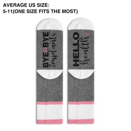 Bye Bye Implants Hello Health, Post Surgery Gift, Explant Socks Size 5.5-11, Novelty Gifts for Families Friends on Birthday Thanksgiving Christmas Day - A67